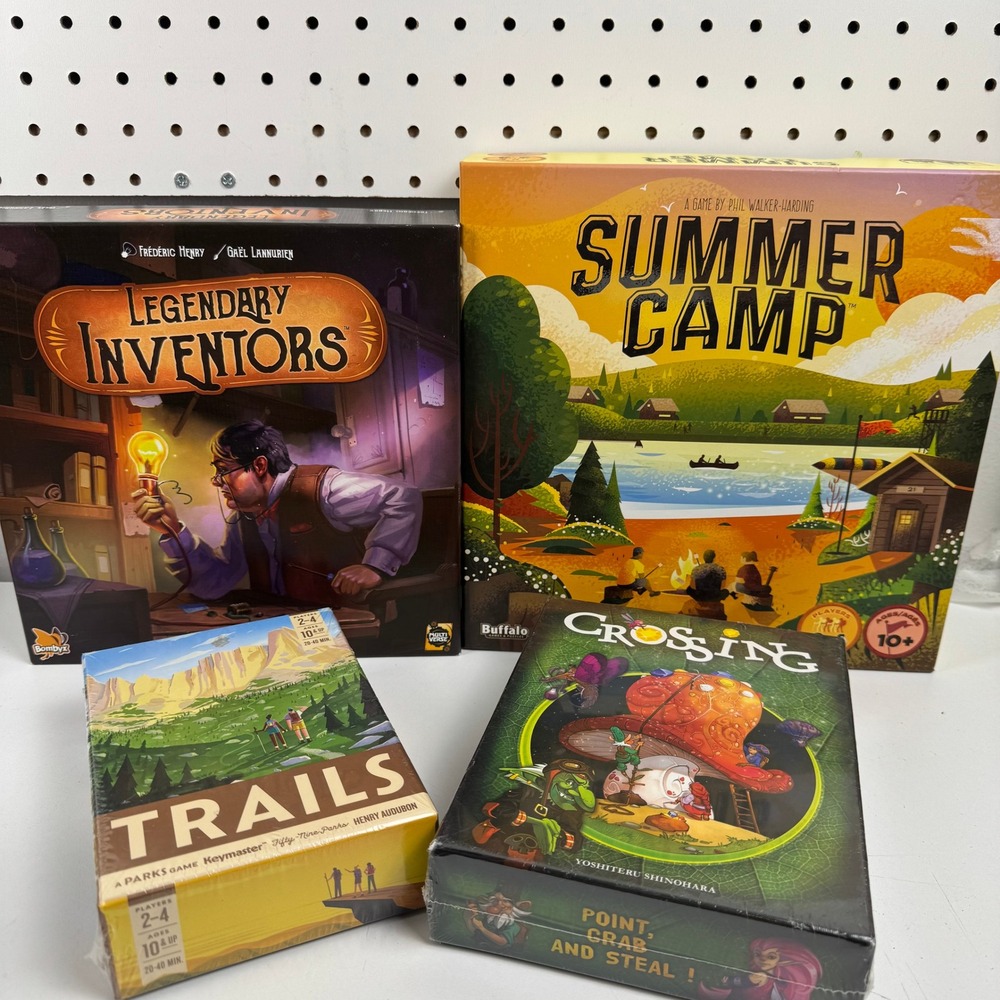 Board Game Bundle Legendary Inventors Summer Camp Trails Crossing New Sealed